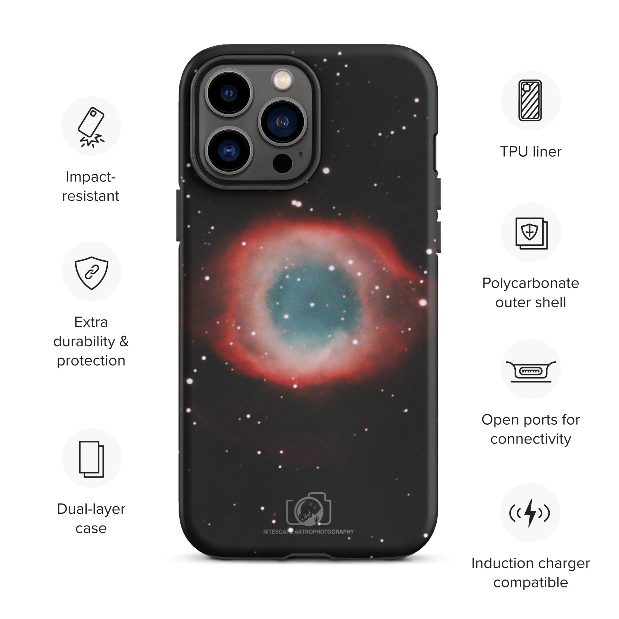 Tough iPhone case:  Helix (Eye of God) Nebula